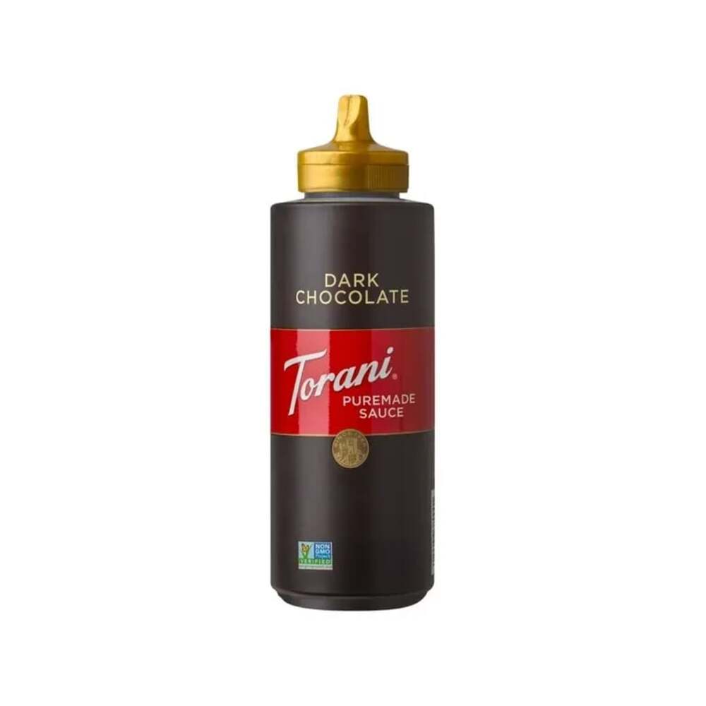 Torani Puremade Dark Chocolate Sauce 16.5 oz Squeeze Bottle